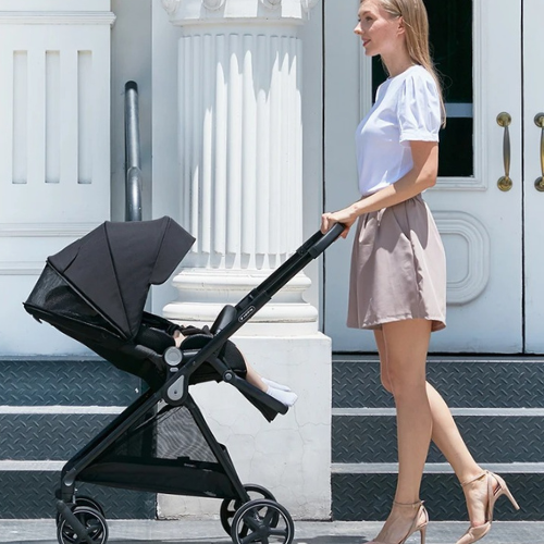 Convertible, Adjustable & Foldable Toddler Stroller with Reversible Stroller Seat