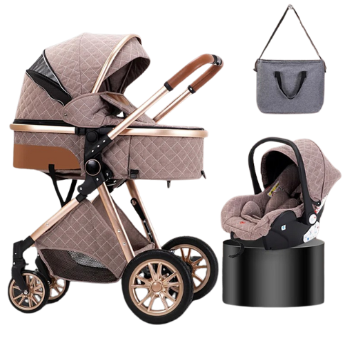 Poussette de luxe et système de voyage léger combiné et siège auto pour bébé