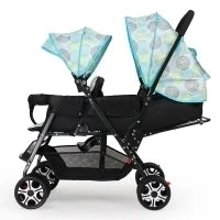 Baby Folding Double Stroller Lightweight with Tandem Seating