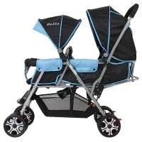 Baby Folding Double Stroller Lightweight with Tandem Seating