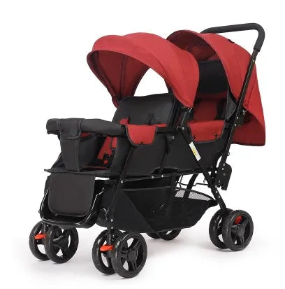 Baby Folding Double Stroller Lightweight with Tandem Seating