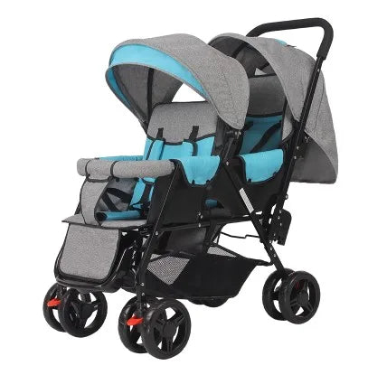 Baby Folding Double Stroller Lightweight with Tandem Seating