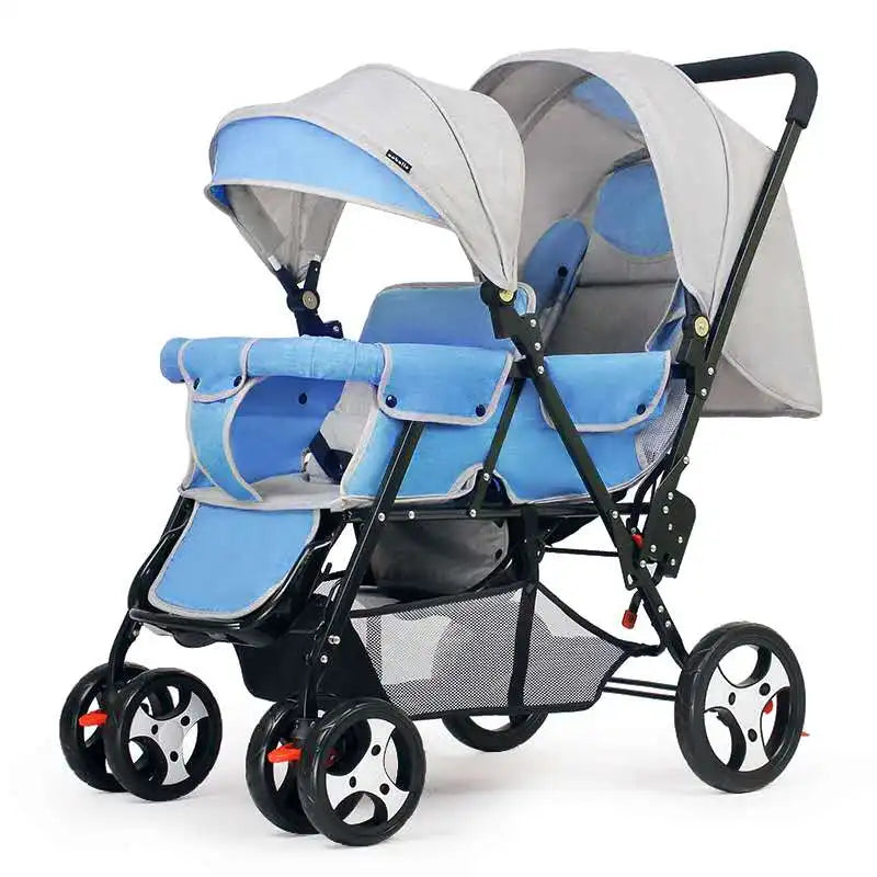 Baby Folding Double Stroller Lightweight with Tandem Seating