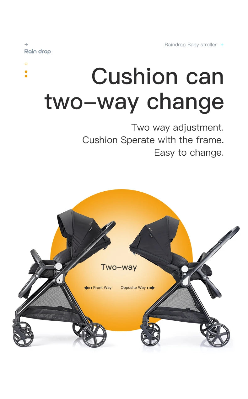 Convertible, Adjustable & Foldable Toddler Stroller with Reversible Stroller Seat