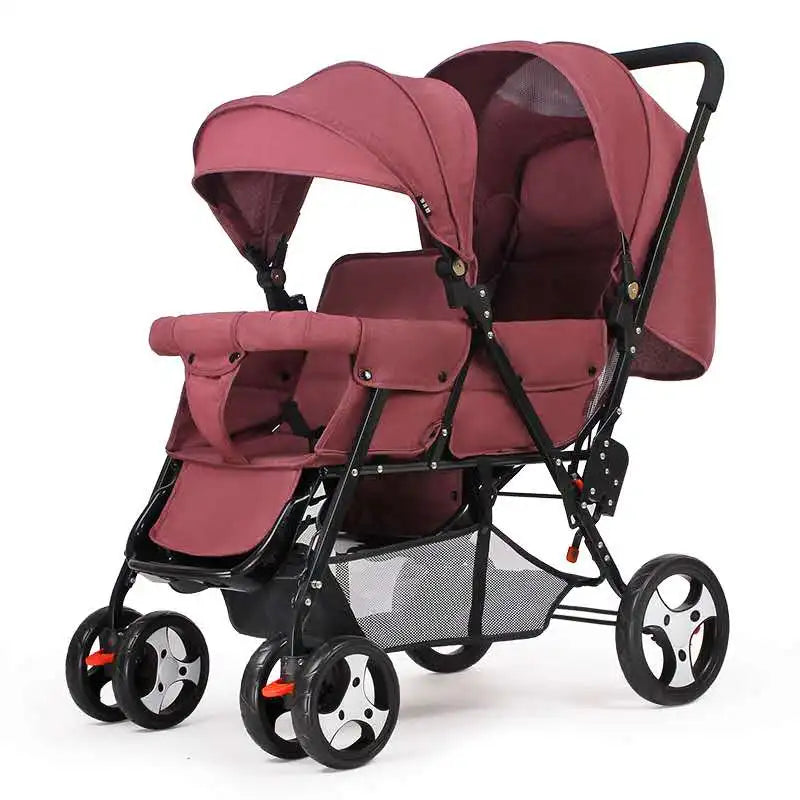 Baby Folding Double Stroller Lightweight with Tandem Seating