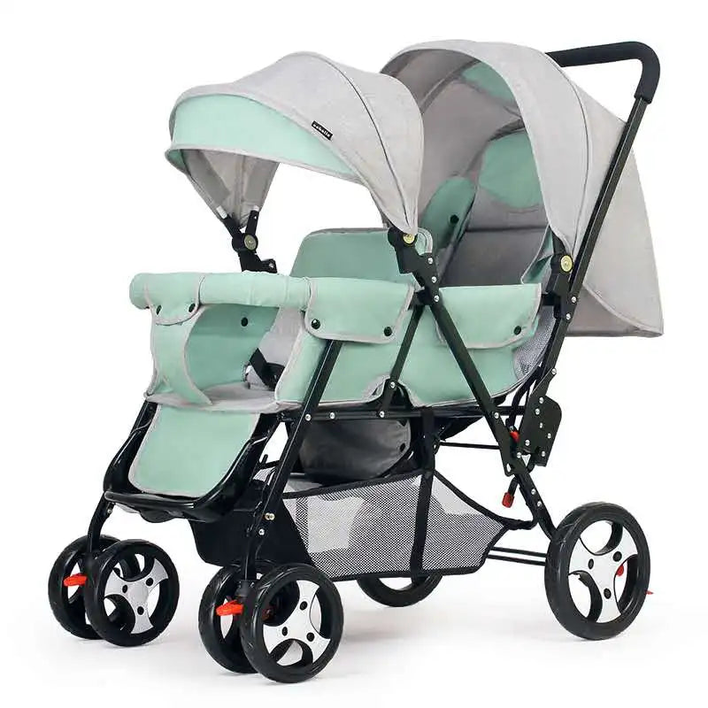 Baby Folding Double Stroller Lightweight with Tandem Seating