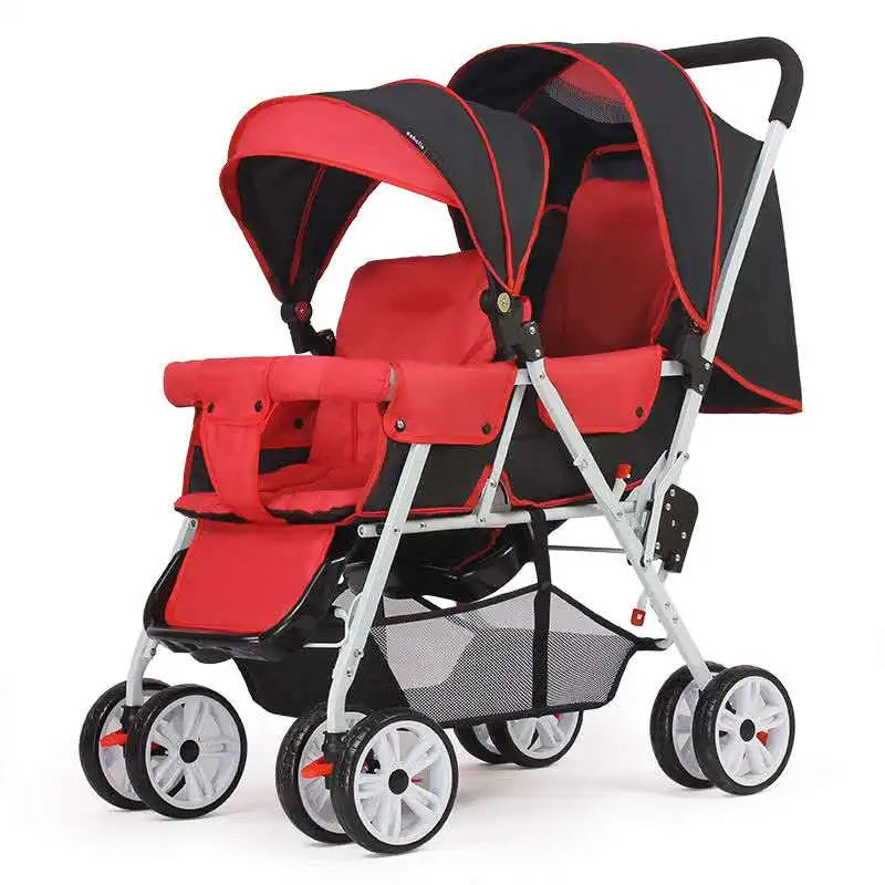 Baby Folding Double Stroller Lightweight with Tandem Seating