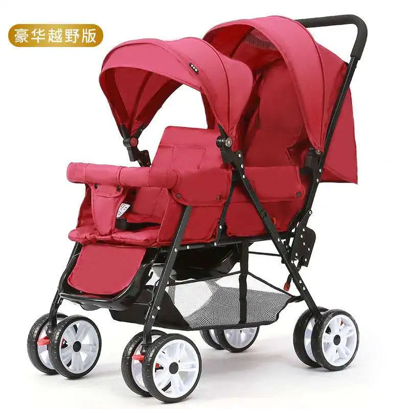 Baby Folding Double Stroller Lightweight with Tandem Seating
