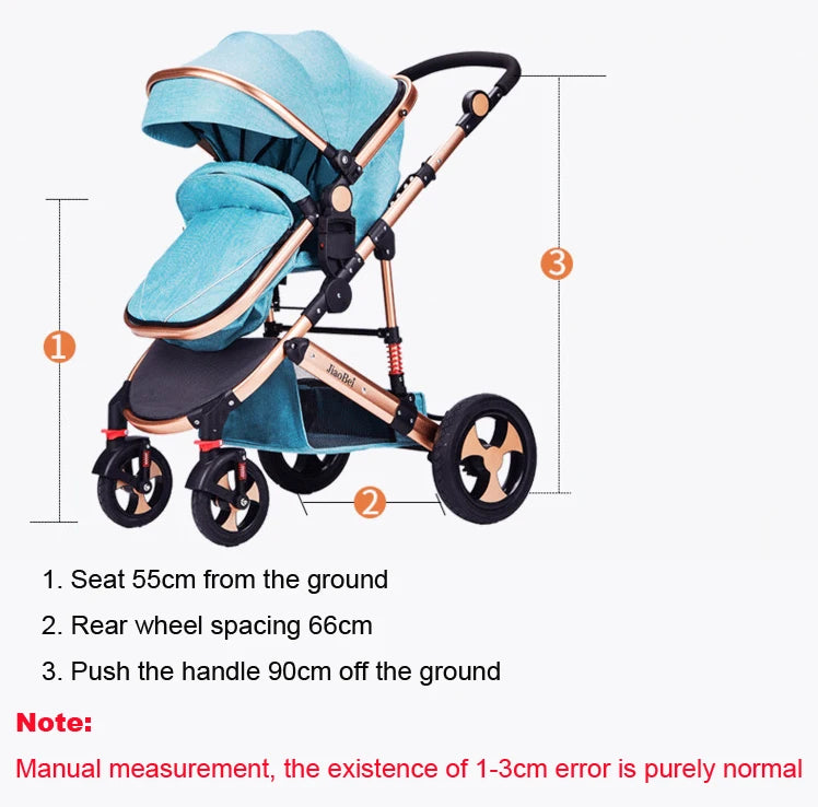 Poussette bébé 3 en 1 avec siège auto Poussette haute pour bébé