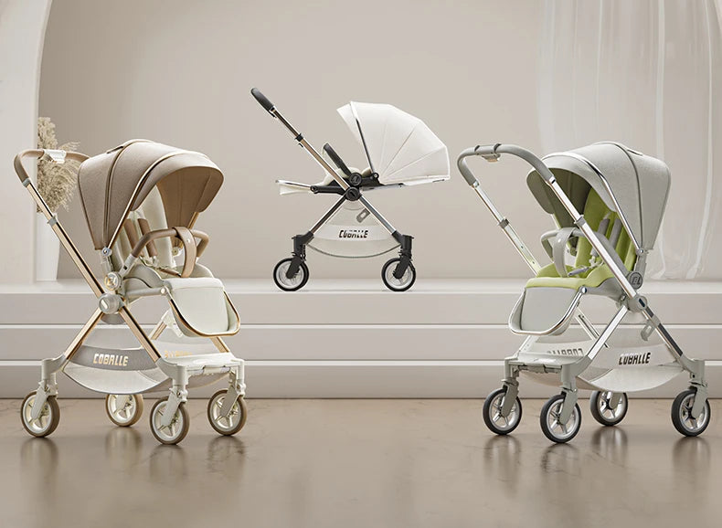 Foldable Toddler Stroller with Reversible Stroller Seat and Adjustable Backrest
