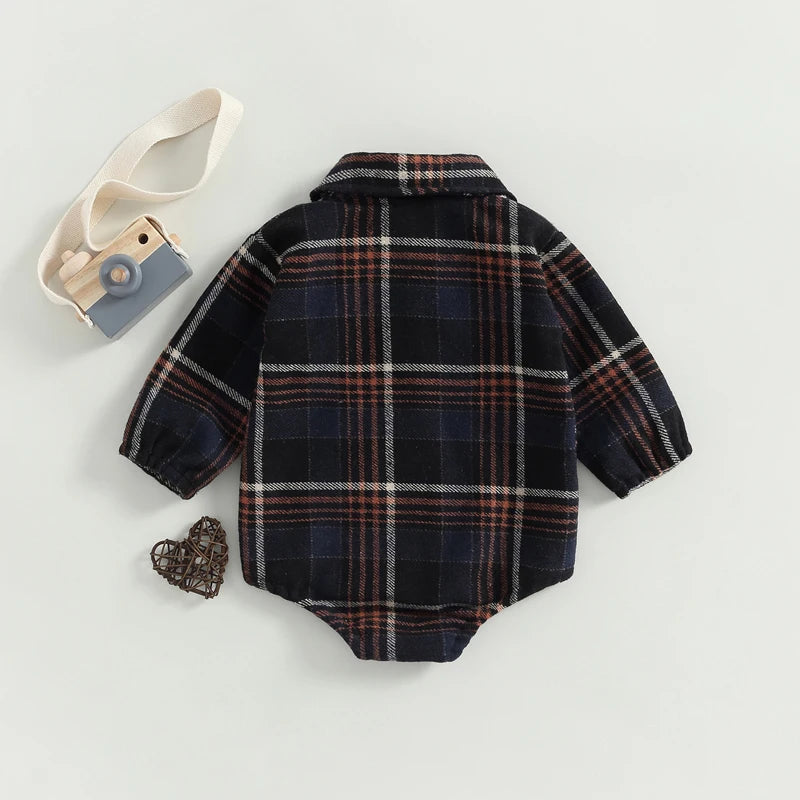 Vintage Plaid Pattern Bodysuit