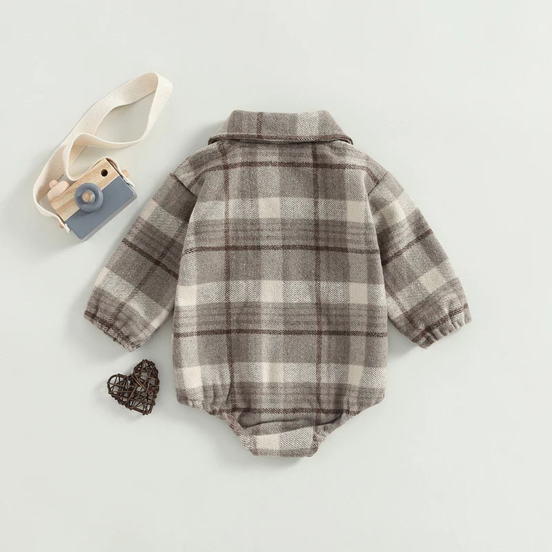 Vintage Plaid Pattern Bodysuit