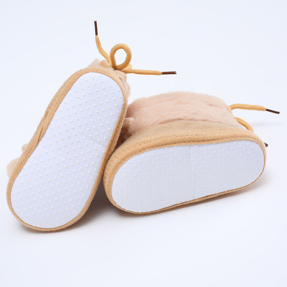 Infant Baby Girls & Boys Plush Winter Snow Boots Cowboy