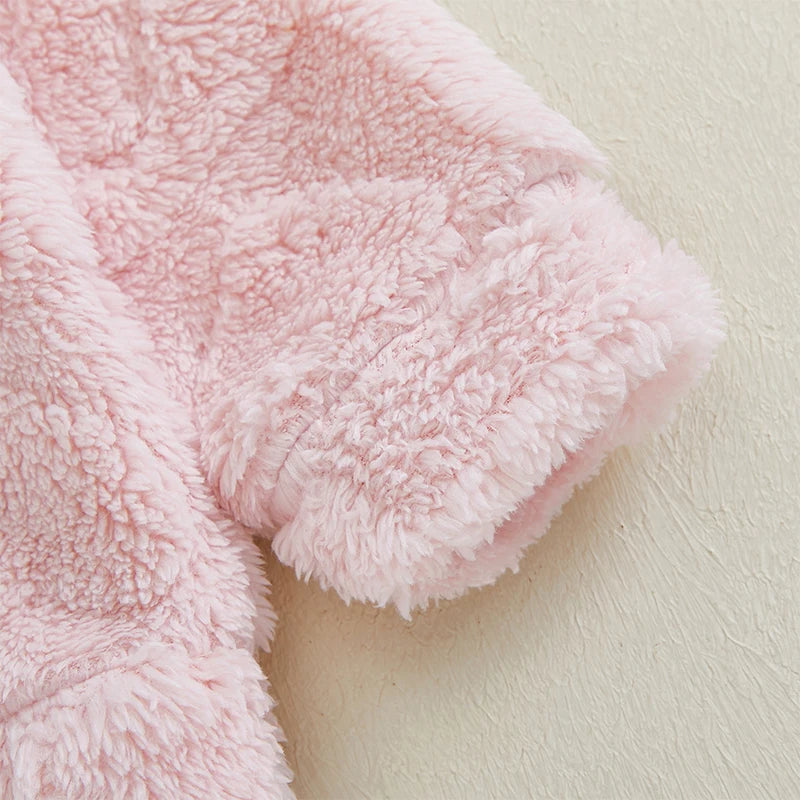 Sweat à capuche à manches longues en peluche d'hiver avec cœur