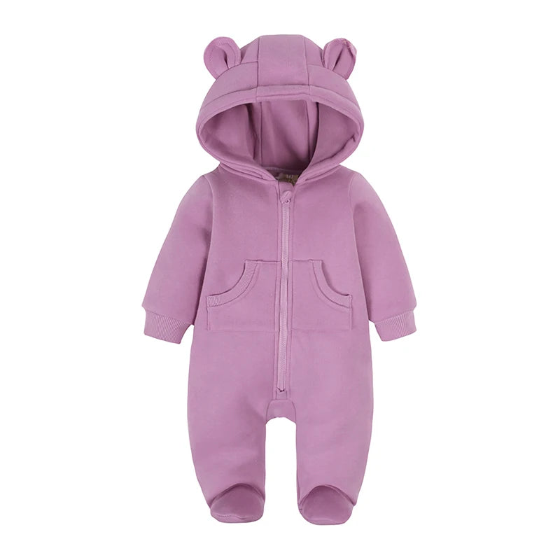 Fleece Warm Thicker Hooded Jumpsuits