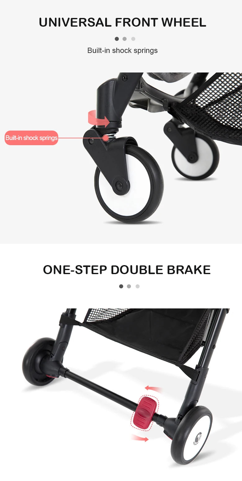Poussette de voyage compacte avec pliage automatique