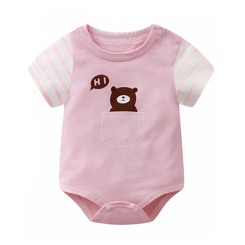 Newborn Boys Summer 100% Cotton Cute Body Suits