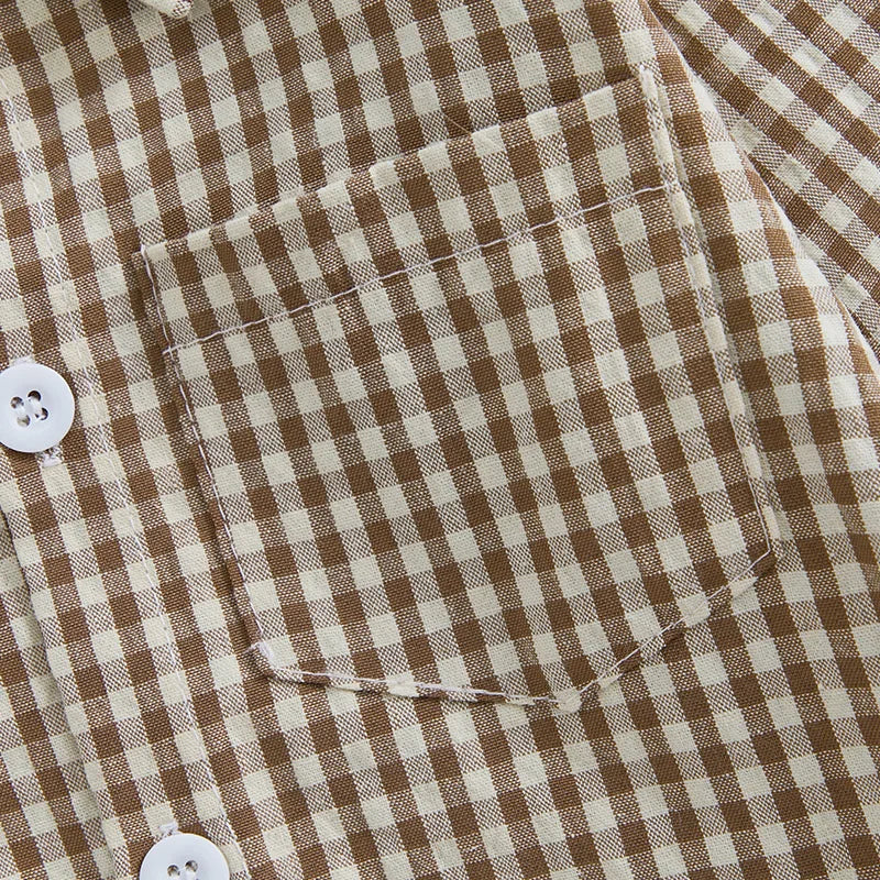 Plaid Collar Bodysuit