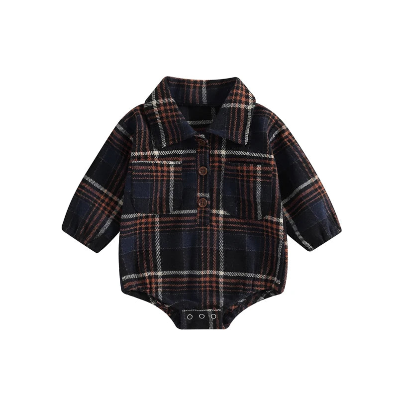 Vintage Plaid Pattern Bodysuit