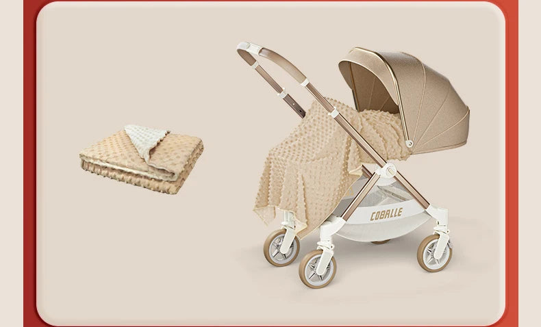 Foldable Toddler Stroller with Reversible Stroller Seat and Adjustable Backrest
