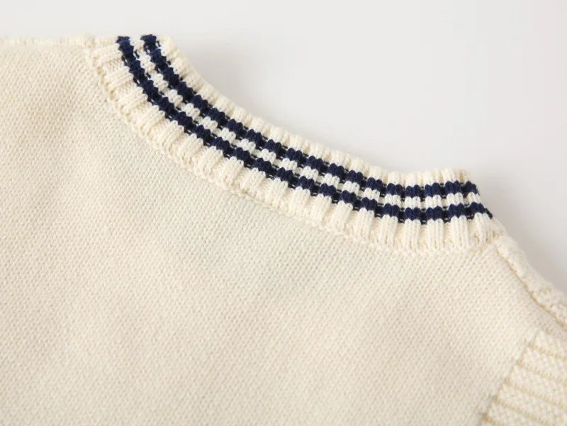 WAPYPY™ Embroidery Cartoon Knit Vest Sleeveless Sweaters