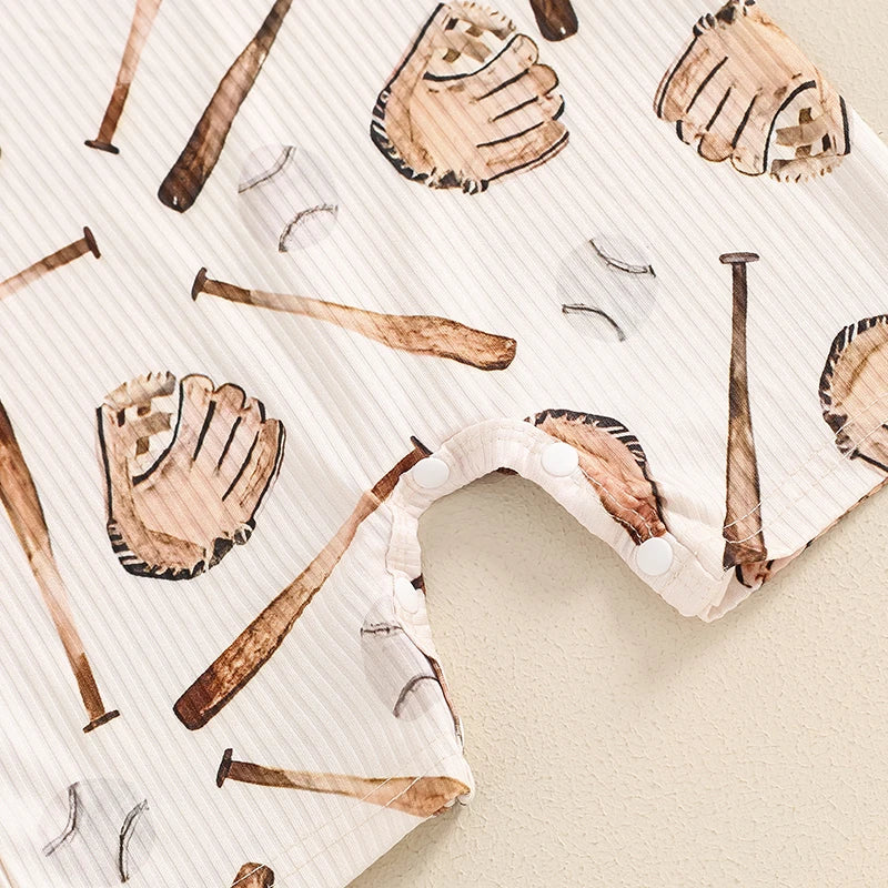 Barboteuse à manches courtes de baseball