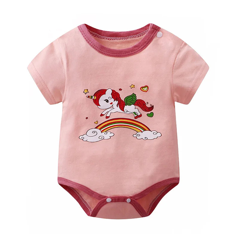 Newborn Boys Summer 100% Cotton Cute Body Suits