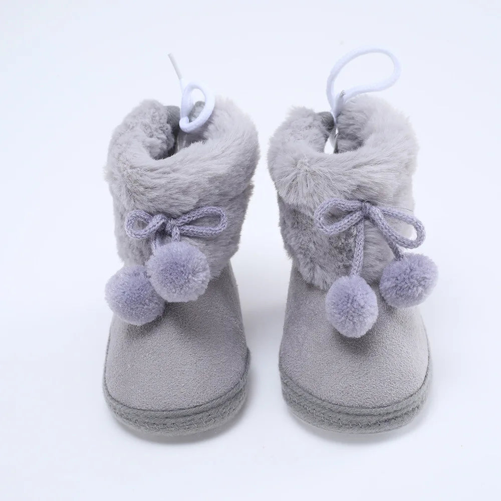 Infant Baby Girls & Boys Plush Winter Snow Boots Cowboy