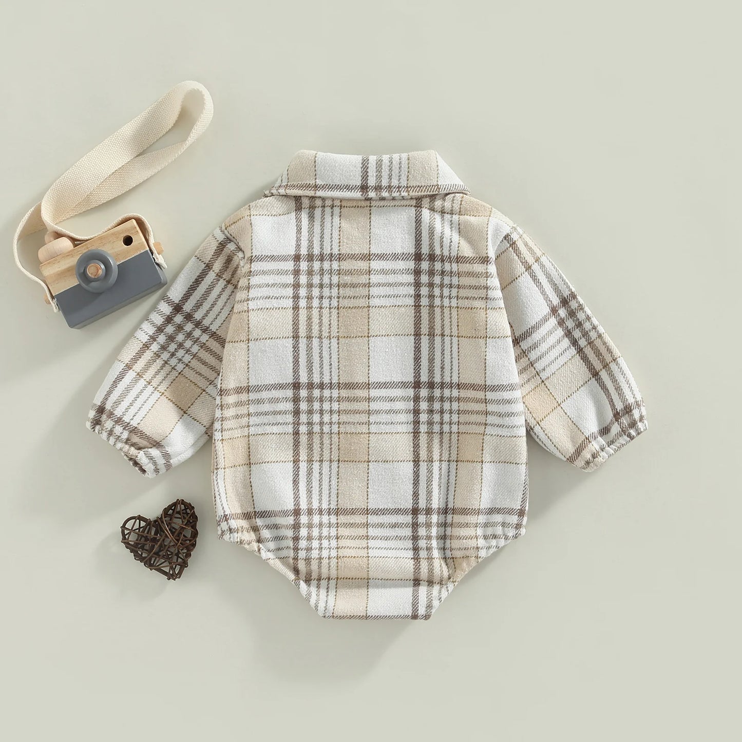 Vintage Plaid Pattern Bodysuit