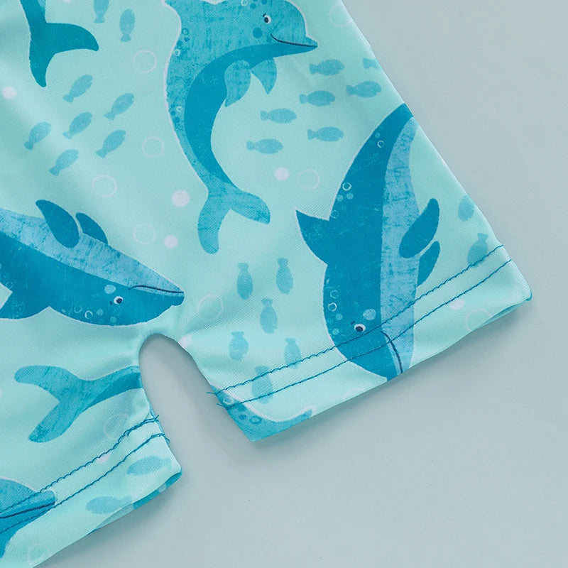 2 Piece Dolphin Rush Guard Swimwear
