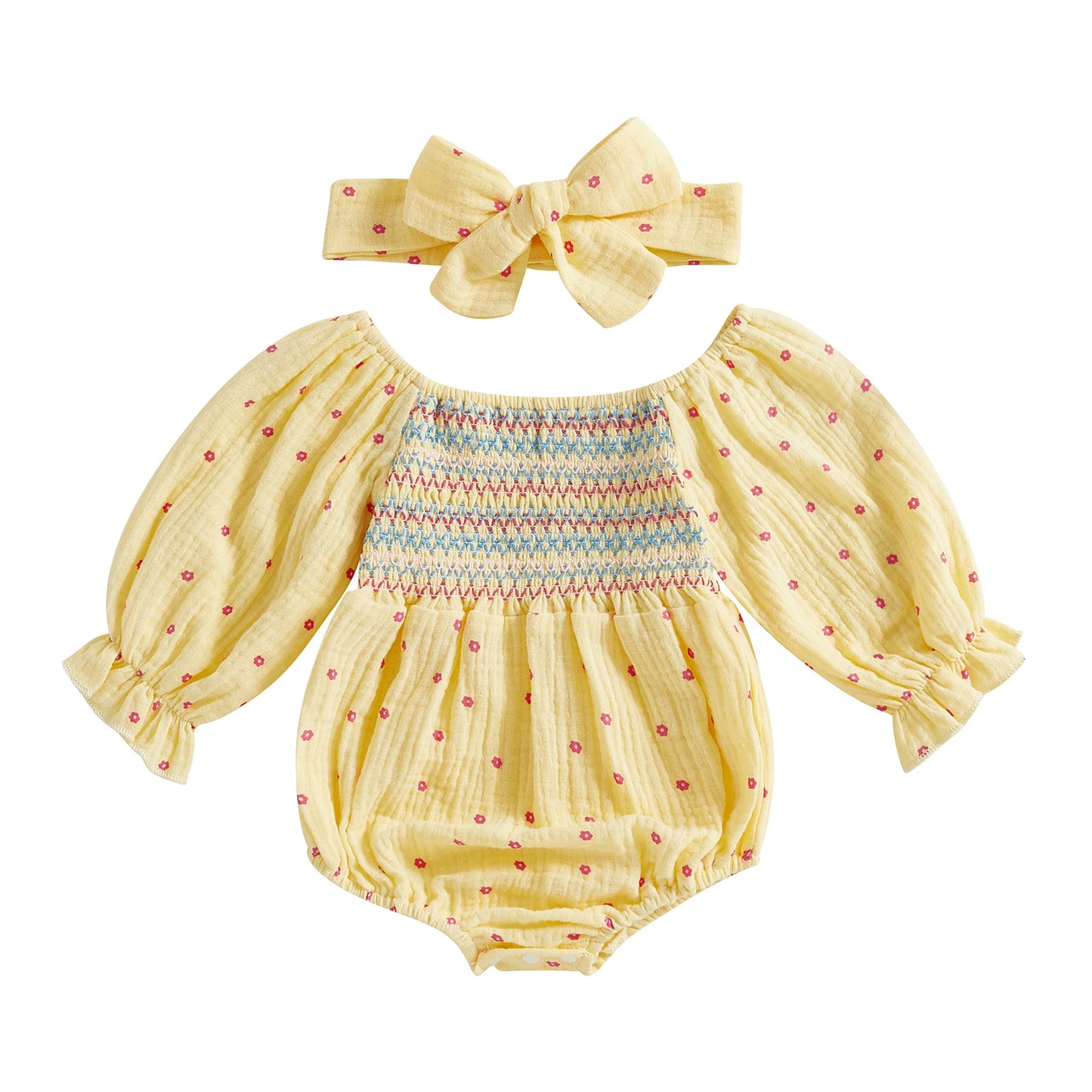 Long Puff Sleeve Floral