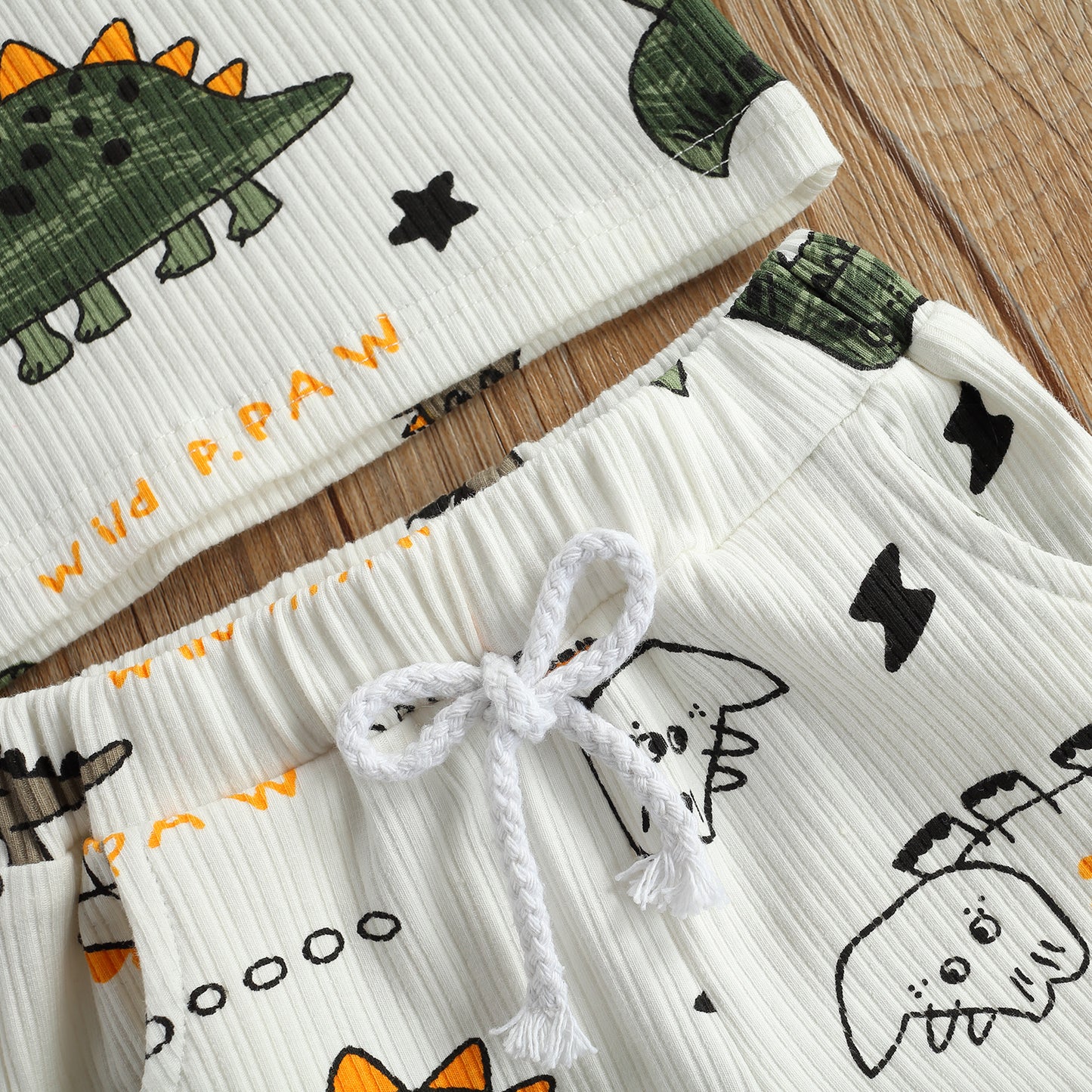 2 Piece Summer Sleeveless Dinosaur Set