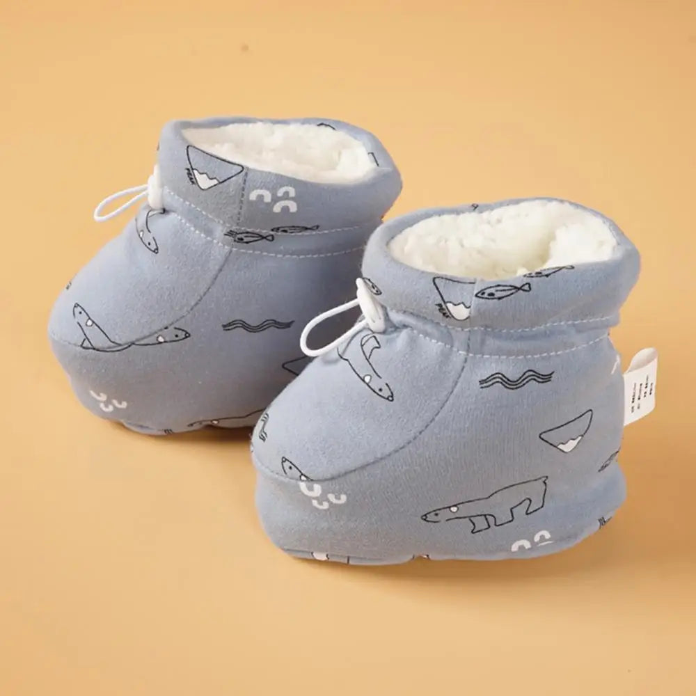 Baby Shoes First Walkers Warm Plush Lamb Cotton-padded Anti-slip Shoes