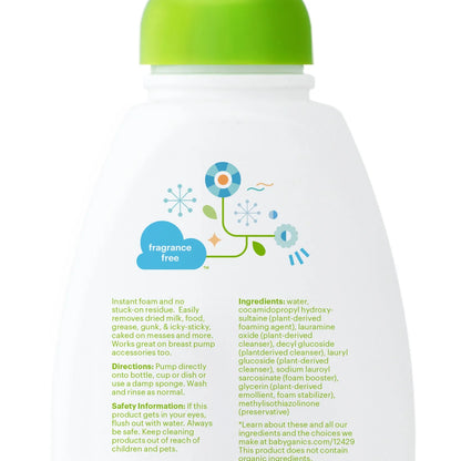 Foaming Dish Soap, Pump Bottle, Fragrance Free, 16Oz