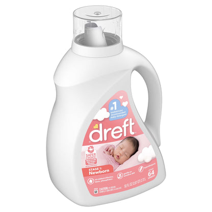 (2 Pack)  Newborn Baby Liquid Laundry Detergent, Sensitive Skin, Hypoallergenic, 64 Loads, 92 Fl Oz