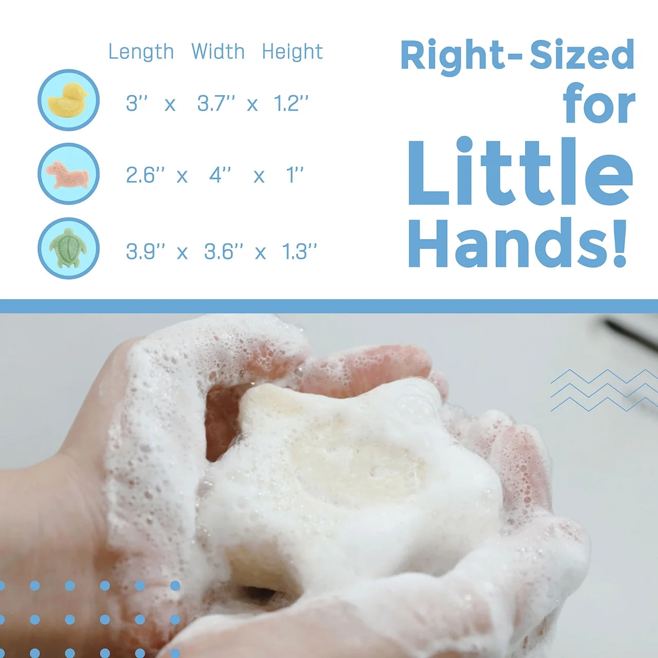 Konjac Baby Sponge, Baby Loofah for Bathing, Bath Sponge for Kids, Baby Bath Sponge, Baby Sponge, Baby Loofah, Baby Sponge for Bathing, Kids Loofah, 3Pc, Unicorn, Duck, Sea Turtle