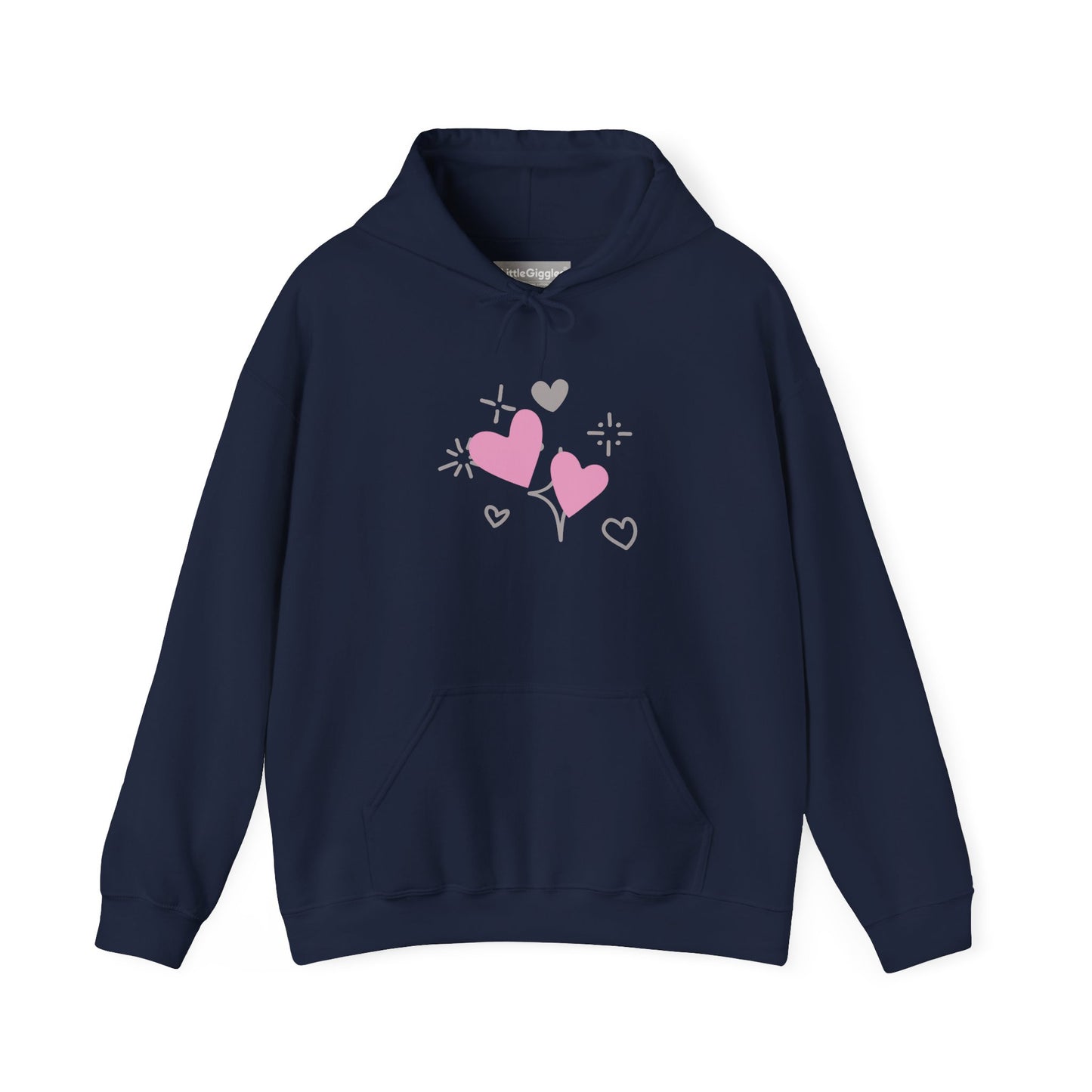 Cozy Heart-Themed Hooded Sweatshirt