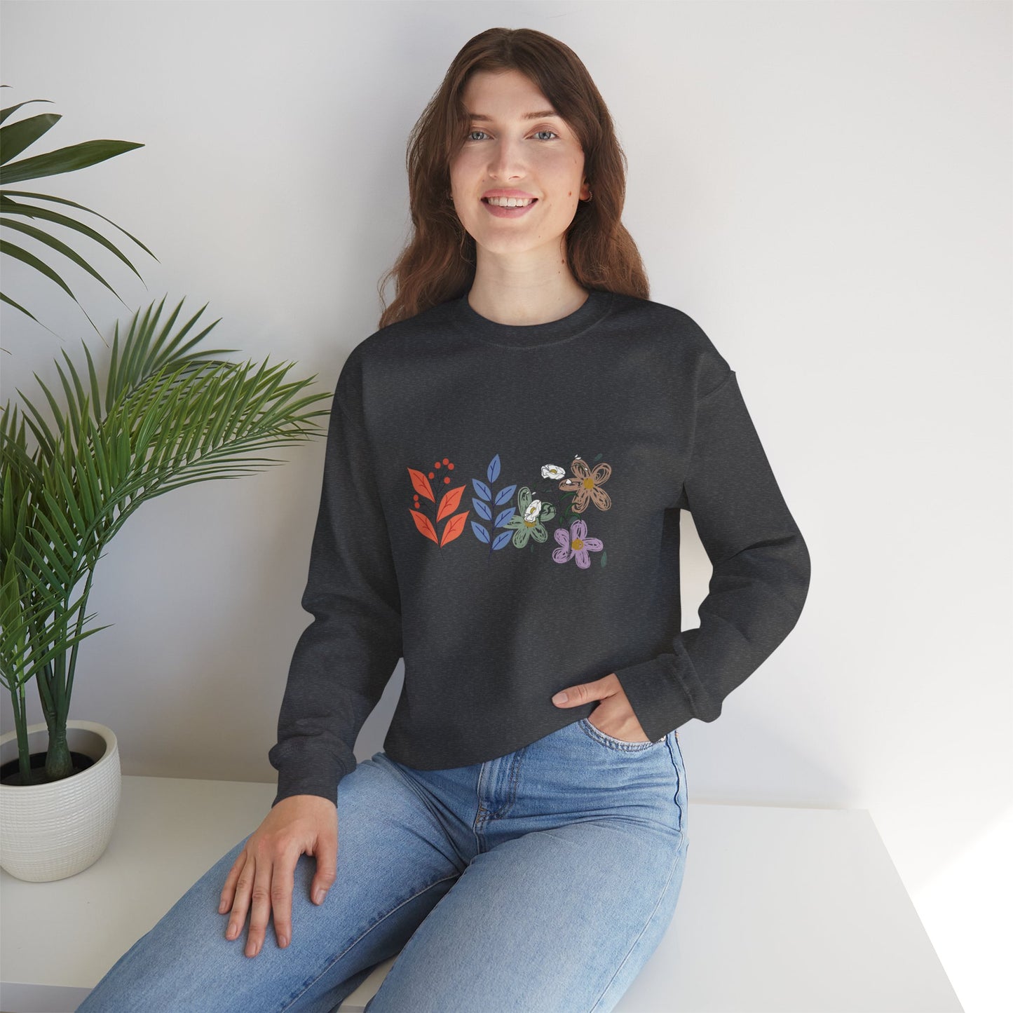 Floral Chic Artisanal Sweatshirt