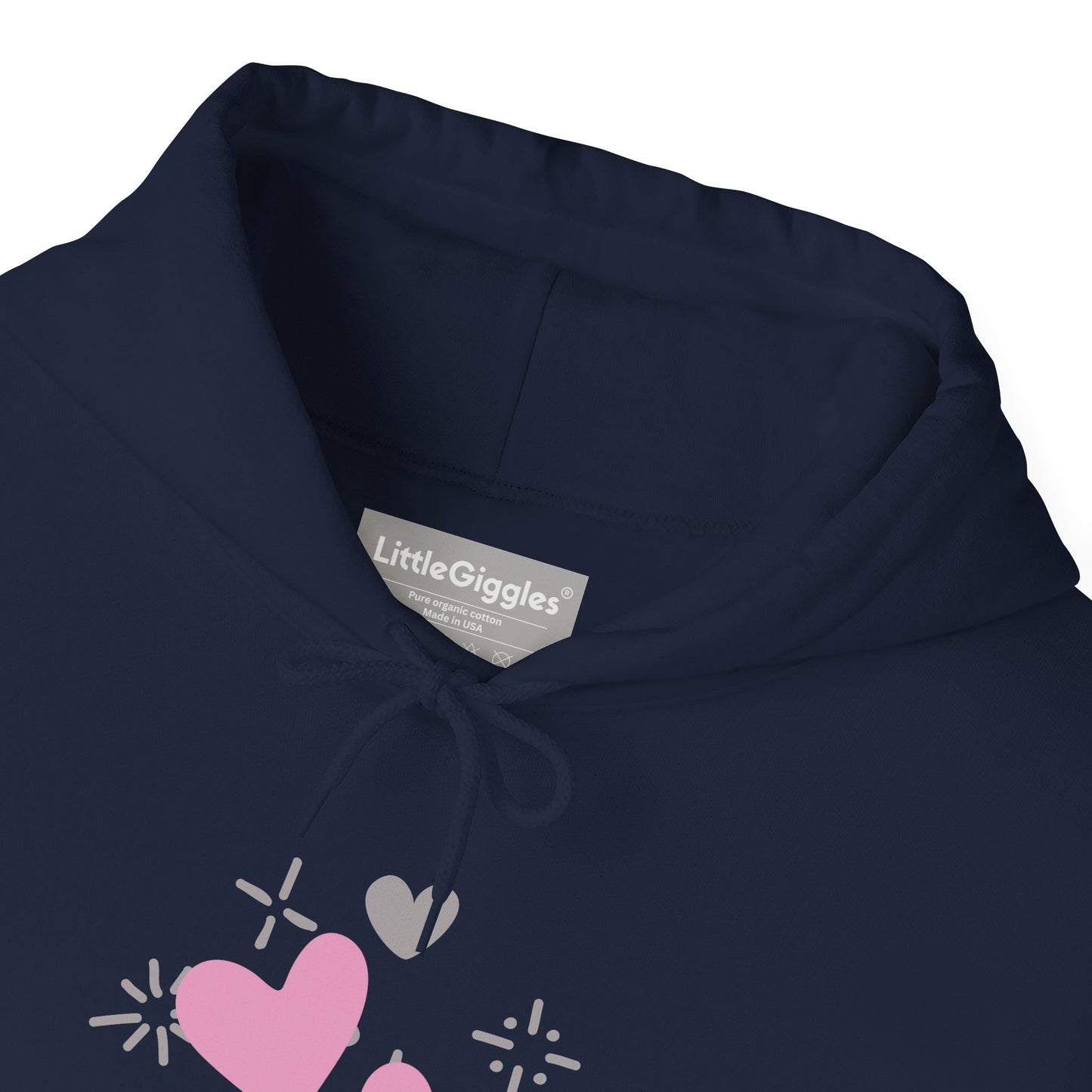 Cozy Heart-Themed Hooded Sweatshirt