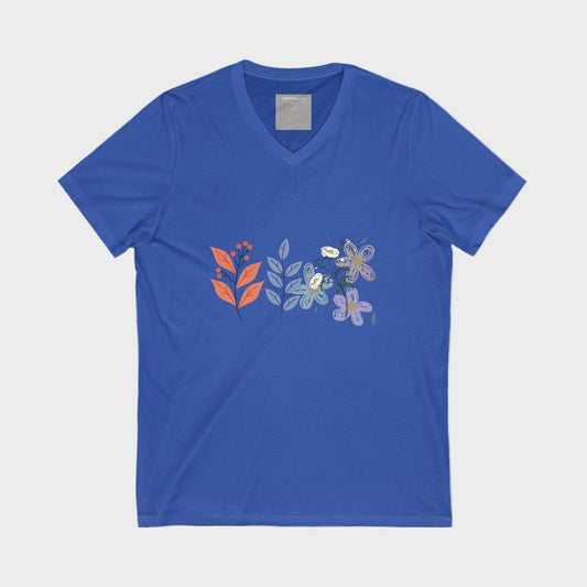 Floral V-Neck Tee