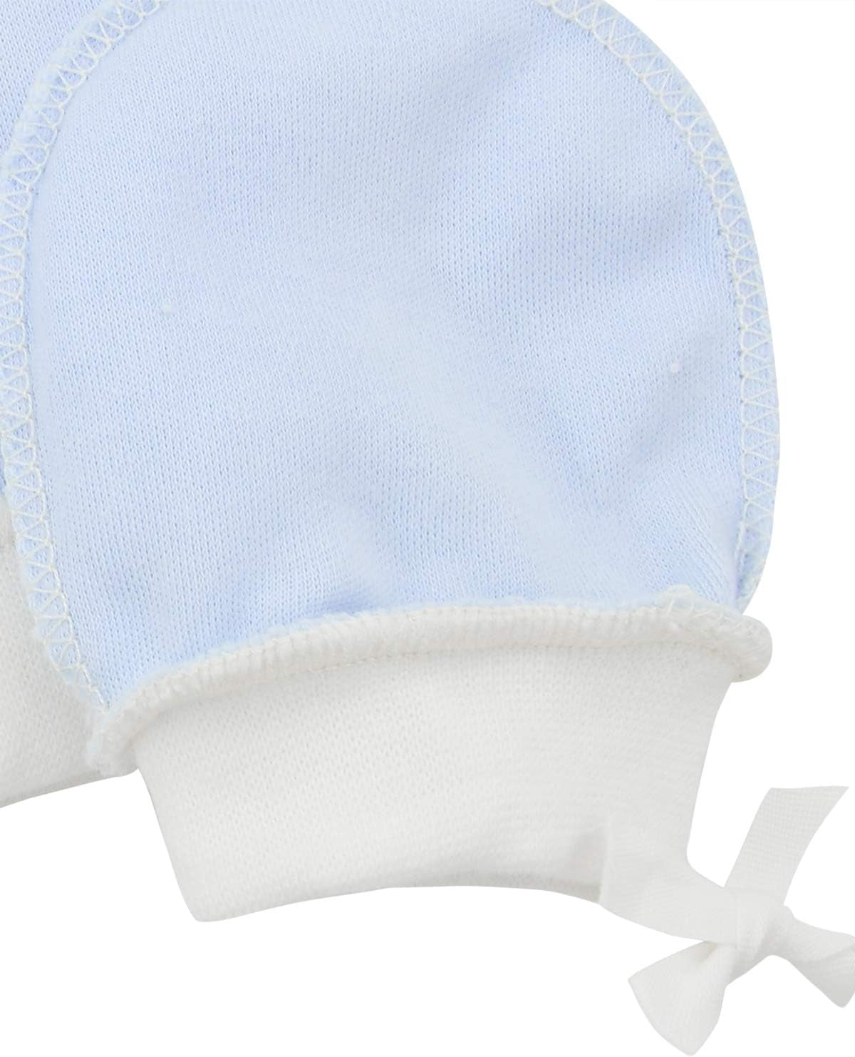 Baby Mittens 0-6 Months Cotton Newborn Mittens No Scratch Mittens for Baby Girls Boys Infant Mittens a 4 Pairs White 0-12 Months