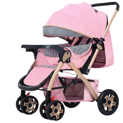 Folding 2-in-1 Baby Stroller with Bassinet Mode