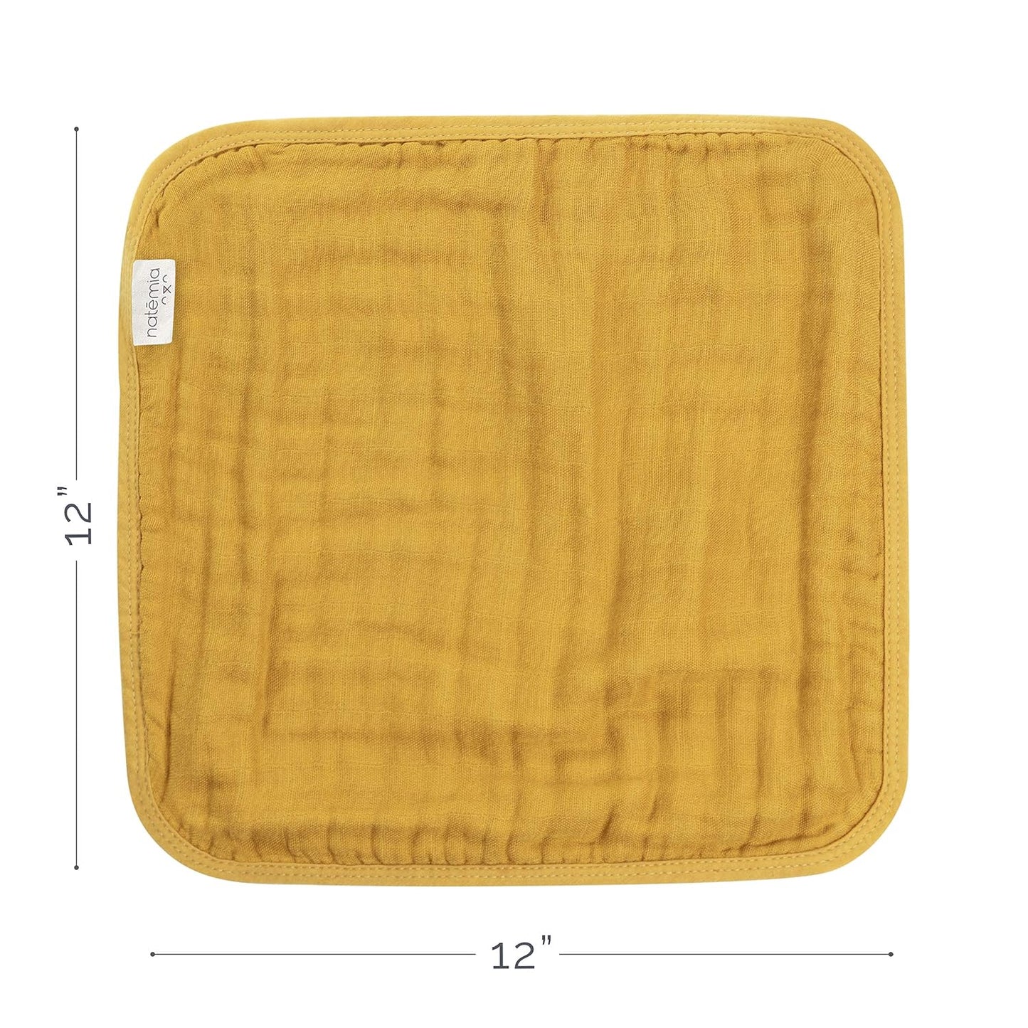 Muslin Baby Washcloths for Newborn - Premium Wash Cloths for Babies, Super Absorbent and Ultra Soft Rayon Made from Bamboo, 6 Layer Baby Girl and Baby Boy Washcloths, 5 Piece Set