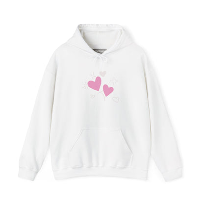 Cozy Heart-Themed Hooded Sweatshirt