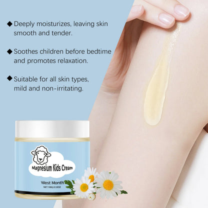 Magnesium Body Lotion Relieve Muscle Pain Anxiety Smoothing Softening Nourishing Relaxation Better Sleep Quality Kids Care Cream
