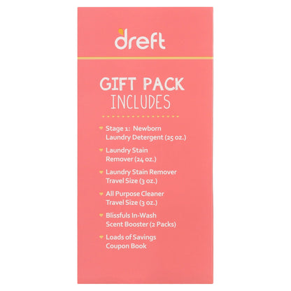 Bundle of Bliss Baby Gift Set with Laundry Detergent and Stain Remover, Infant Essentials, 16 Loads, 7 Pieces