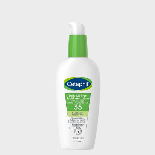 Face Moisturizer, Daily Oil Free Facial Moisturizer with SPF 35, for Dry or Oily Combination Sensitive Skin, Fragrance Free Face Lotion