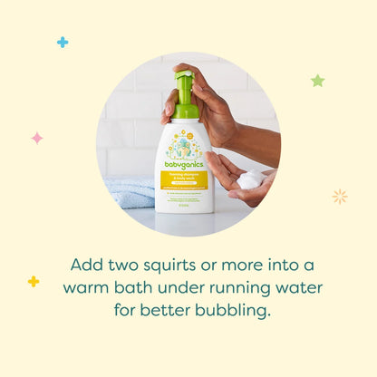 Baby Shampoo + Body Wash Pump Bottle, Chamomile Verbena, 7Oz