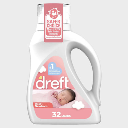 (2 Pack)  Newborn Baby Liquid Laundry Detergent, Sensitive Skin, Hypoallergenic, 64 Loads, 92 Fl Oz