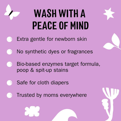 Baby Laundry Detergent Powder | Removes Formula, Poop & Spit-Up Stains | Extra Gentle for Newborns (Sweet Baby Shea)